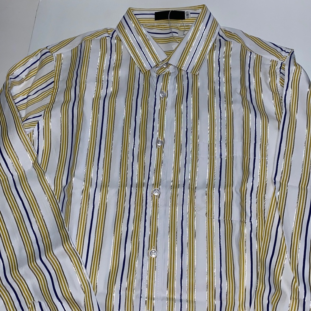 Szmxss Men’s Long Sleeve Collars Button up